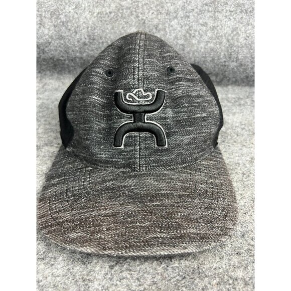 Hooey Cap Hat Men's S-M Gray Embroidered Stretch Fit Flexfit Cowboy - Picture 1 of 5
